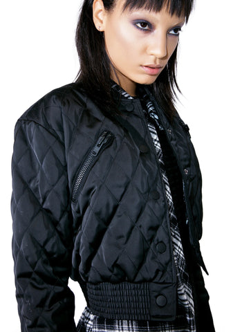 Quilted Bomber Jacket