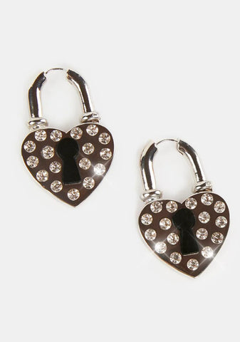 Hope I'm Lucky Lock Earrings
