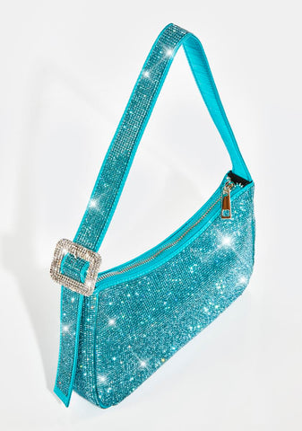 Aqua Diva Revolution Rhinestone Shoulder Bag