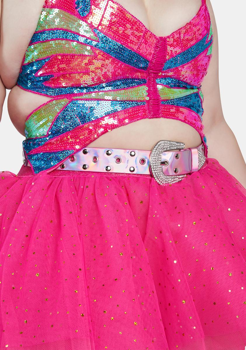 You Had Me At Techno Holographic Belt