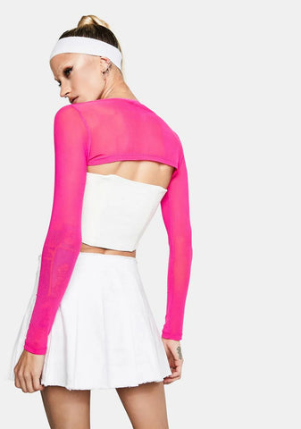 Chase The Bliss Mesh Shrug