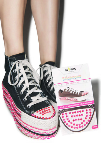 Put A Bling On It Stickers - Pink