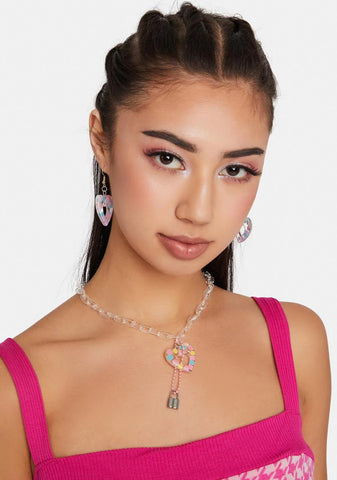 Locked Up Lovers Chain Necklace