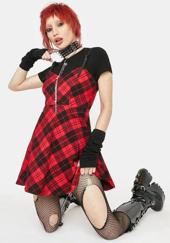 Hell Series Fake Two Piece Dress