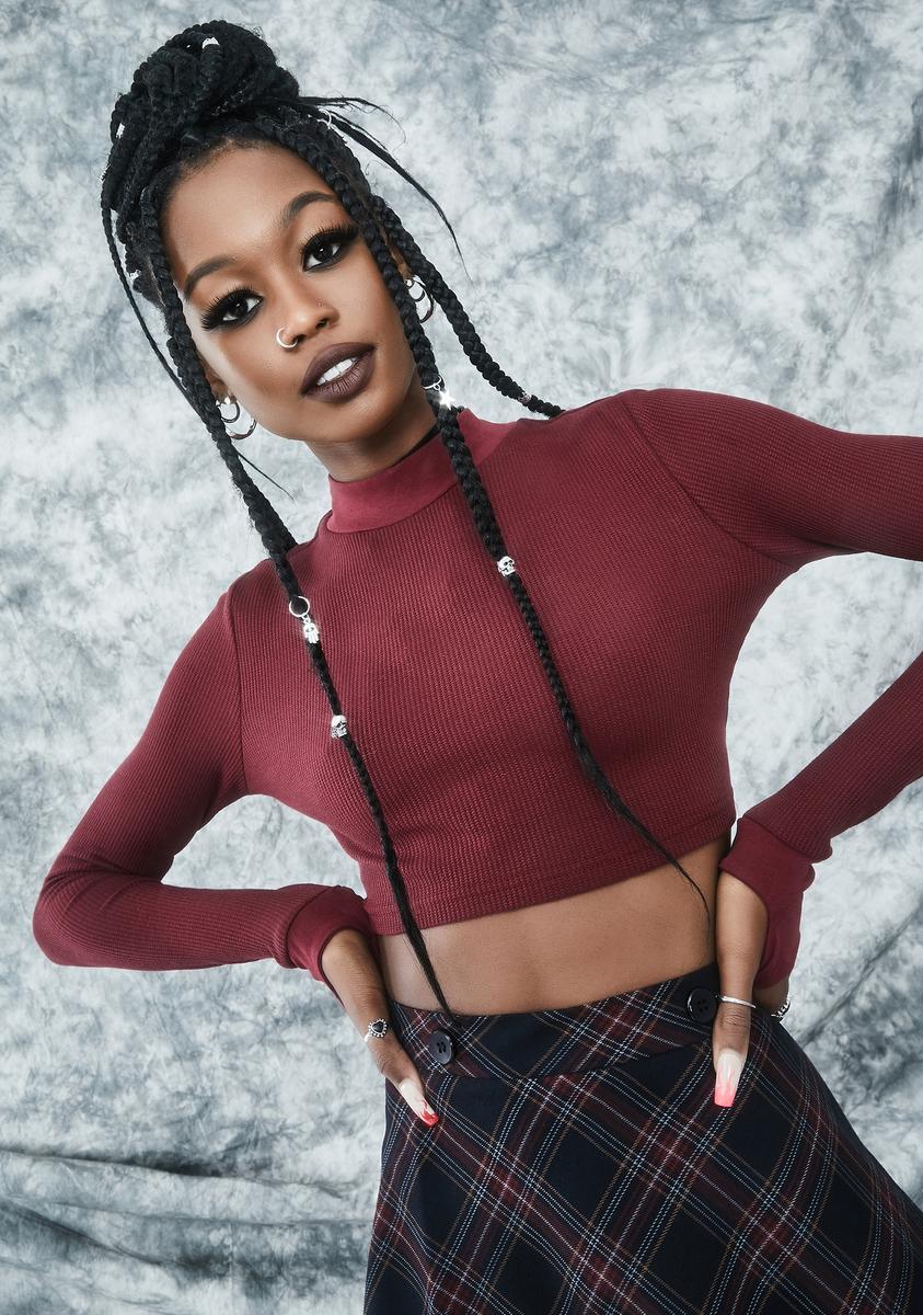 She Won't Burn Long Sleeve Crop Top