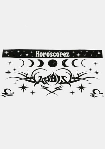 Libra Temporary Tattoo Sheet