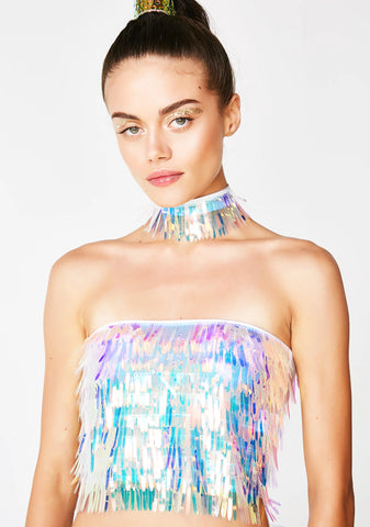 Playa Princess Sequin Top N' Choker Set