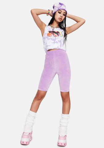 Diamante Butterfly Velour Bike Shorts