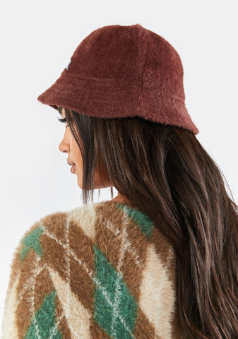 Mocha Uppin' The Score Fuzzy Bucket Hat