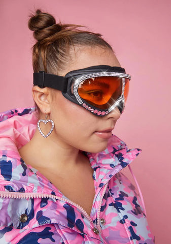 Snow Vision Rhinestone Goggles