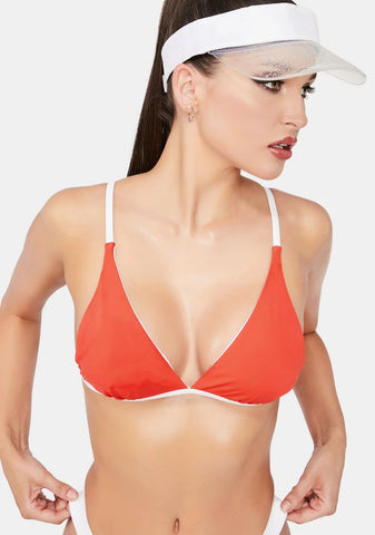 Red Playa Bikini Top