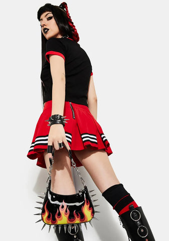 Sell My Soul Spiked Shoulder Bag