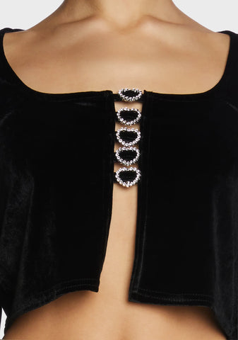 Velvet Crop Top