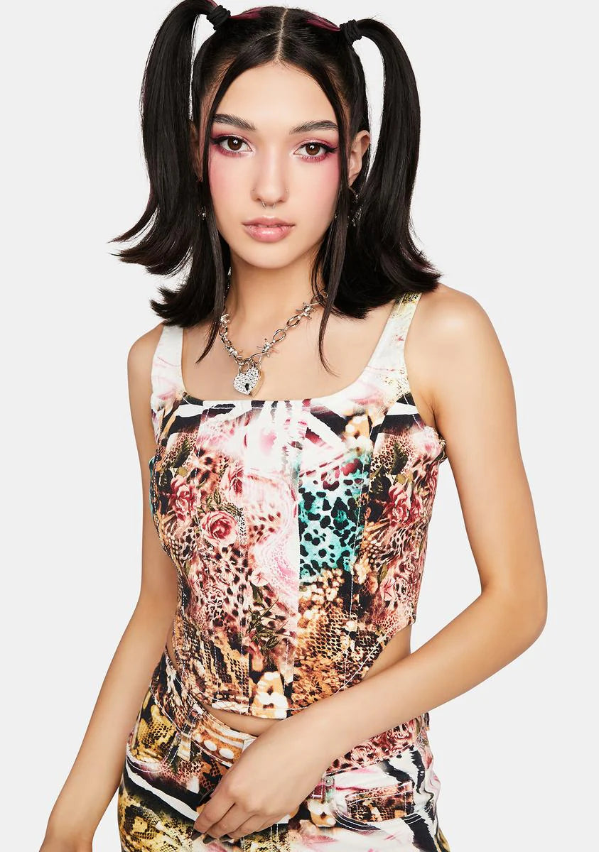 Animal Corset Top