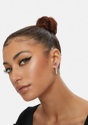 Lock 2 Pick Key Stud Earrings