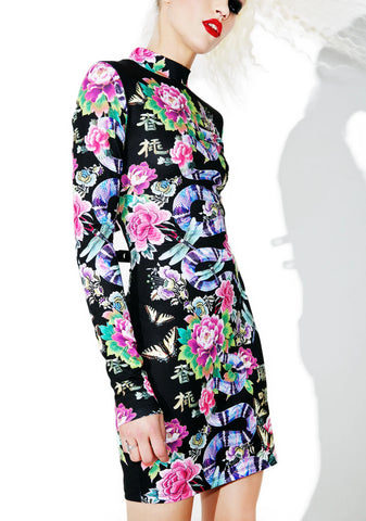 Iridescent Snake Mini Dress