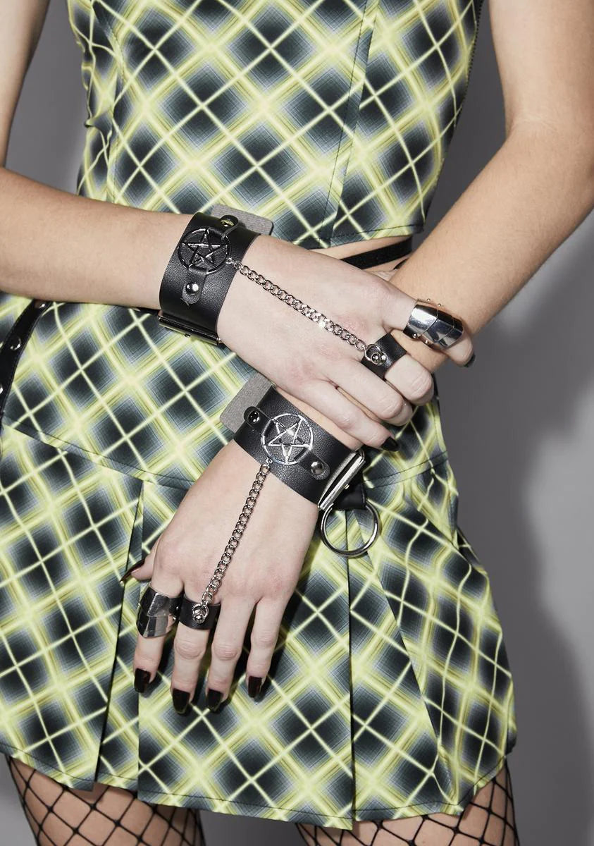 Not A Prayer Pentagram Cuff Bracelet