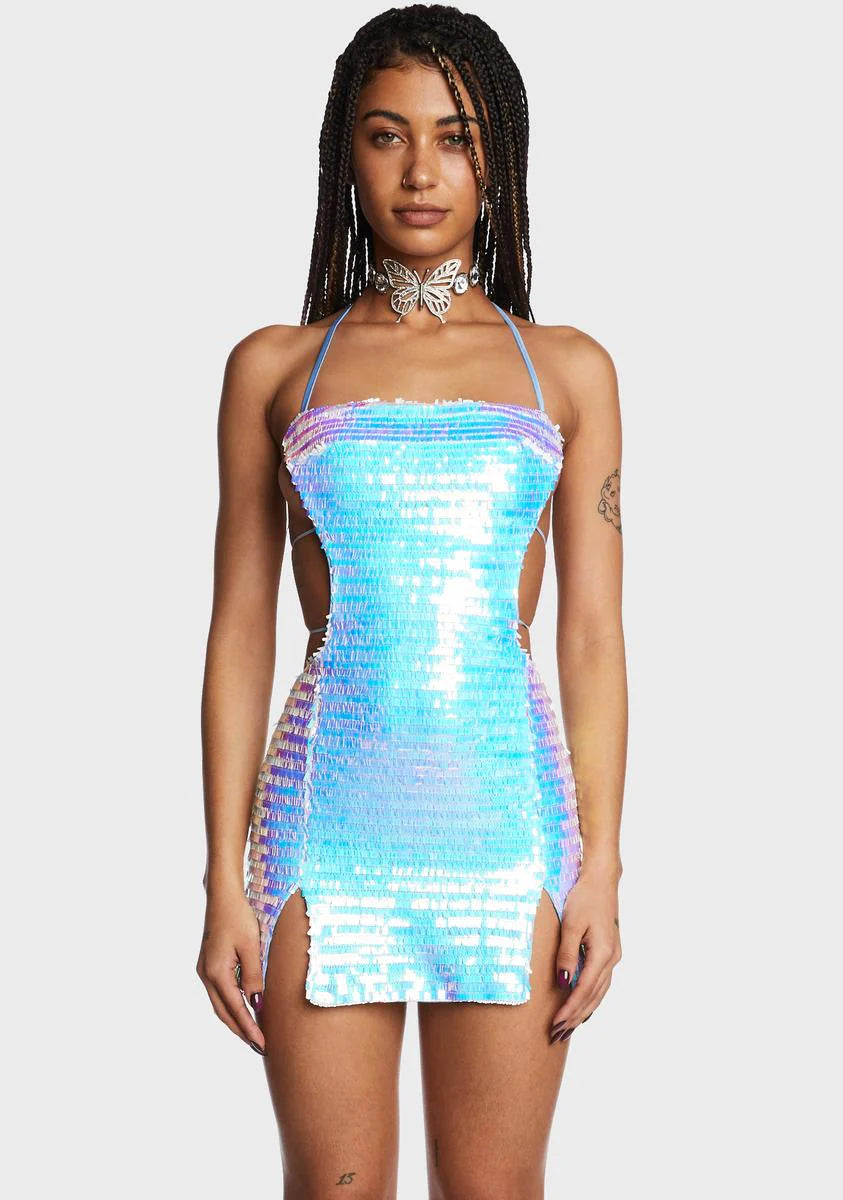 Aqua High Hopes Sequin Mini Dress