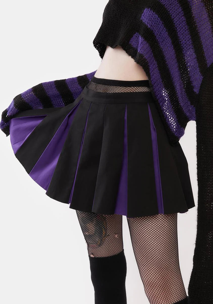 State Of Ruin Pleated Mini Skirt