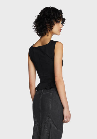 My Wish For You Bustier Top- Black