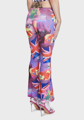 Pleasure Print Low Rise Trousers