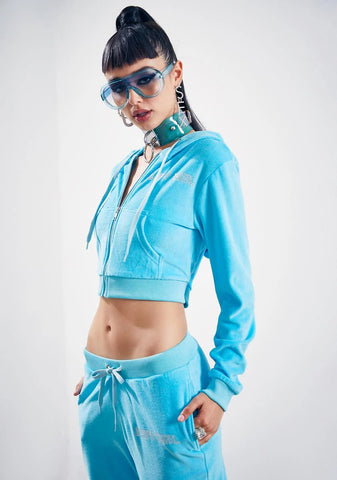 Kiss Me More Velour Hoodie