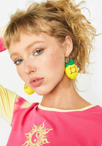 Low Hanging Fruit Crochet Earrings