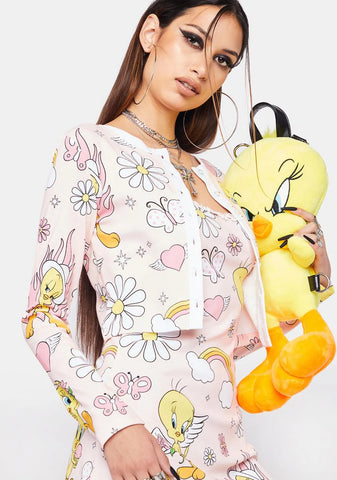 Oh So Tweet Cropped Cardigan