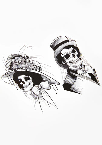 Skull Transfer Tattoo Set