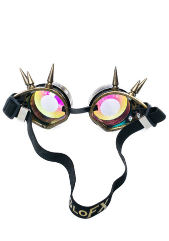 Brass Spike Kaleidoscope Goggles