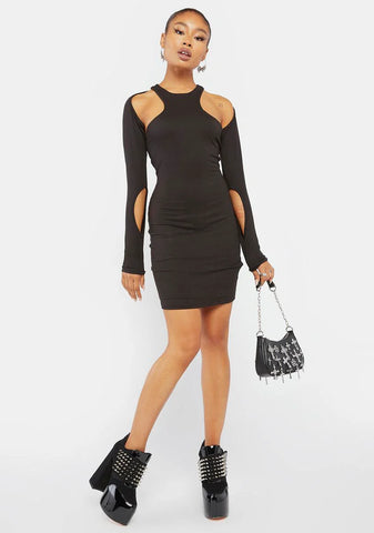 Noir Get In Charge Mini Dress