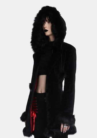 Born From Darkness Faux Fur Coat