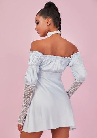 Secret Rendezvous Satin Mini Dress