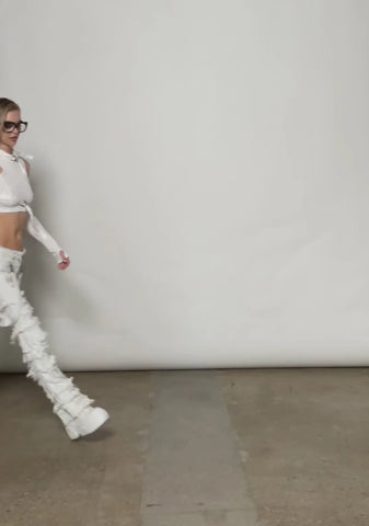 Pitch Washed Heavy Distressed Jeans