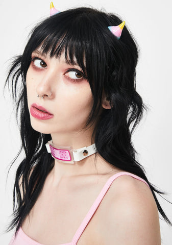 Rainbow Horror Hair Horns