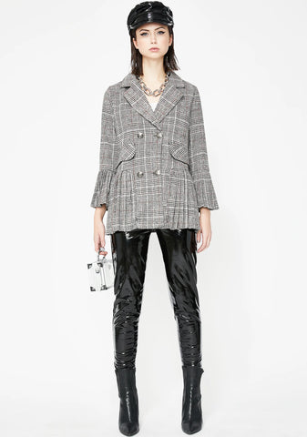 Higher Reading Plaid Blazer