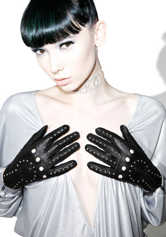 Studded Key Hole Gloves