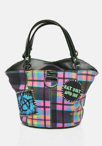 Paint The Town Plaid Corset Bag