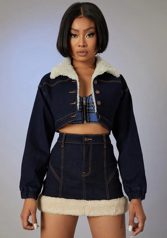 Attention Seeker Denim Mini Skirt