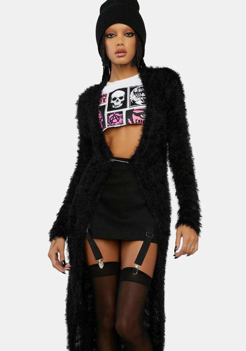 Final Girl Fuzzy Knit Duster