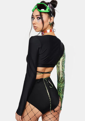 Safari Slime Cropped Sleeves