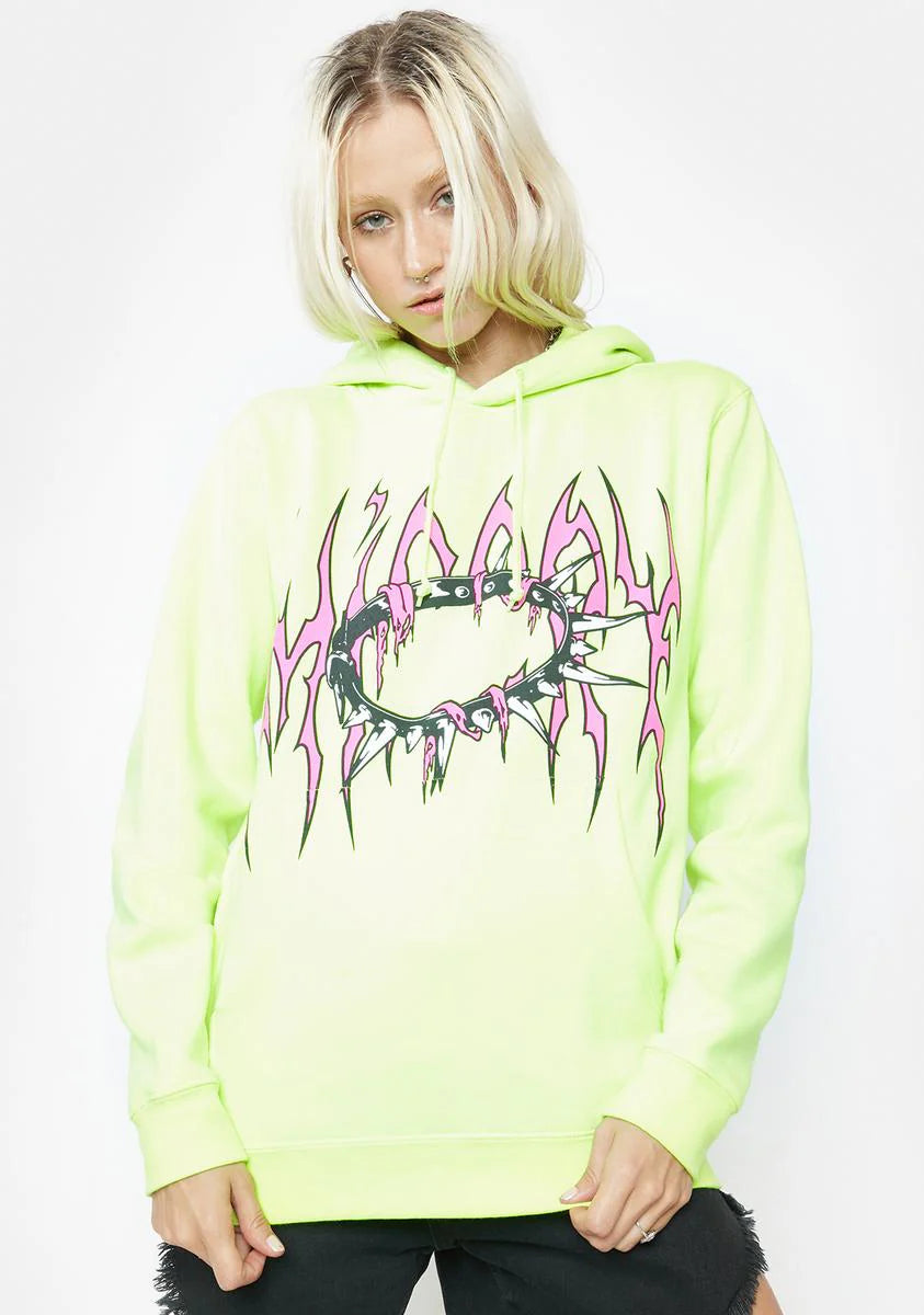Spiked Choker Hoodie