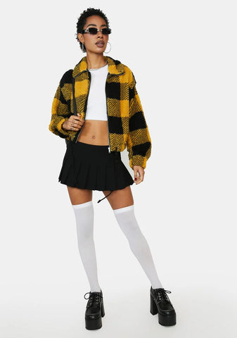 Honey Get The Phone Plaid Jacket