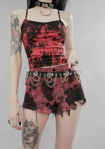 Demon Mark Tie Dye Shorts
