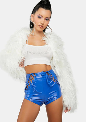 Royal Hottie Era Lace-Up Shorts