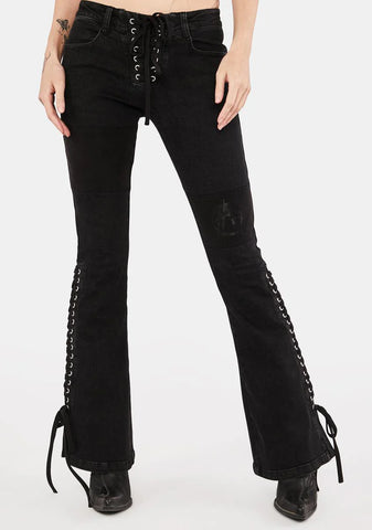 Sabbath Lace Up Jeans