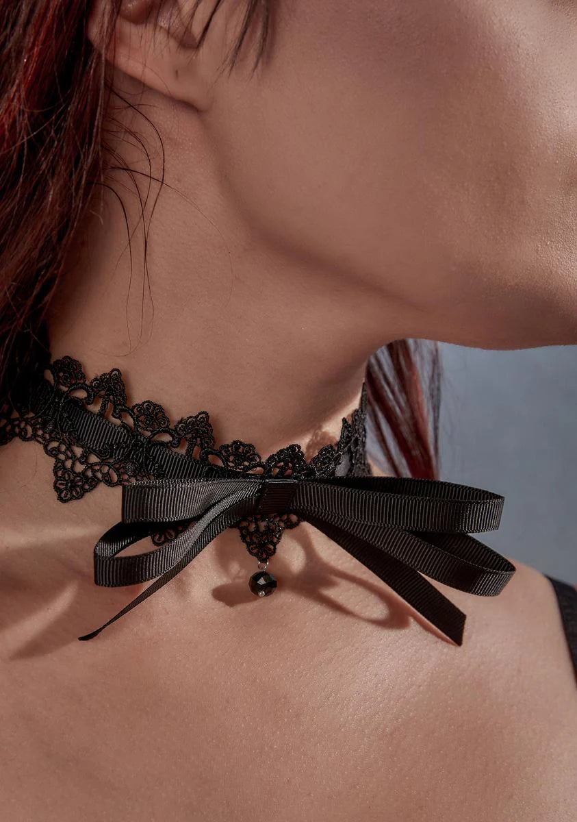 Midnight Revelry Bow Choker