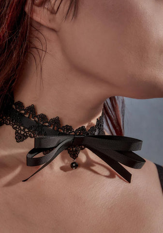 Midnight Revelry Bow Choker