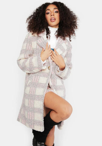 Sweet Pursue Perfection Plaid Coat