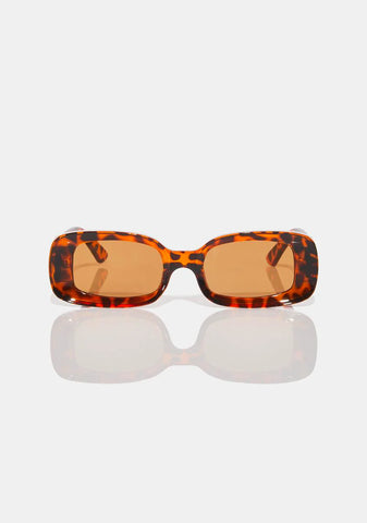 Tortoise Unseen Sights Rectangle Sunglasses